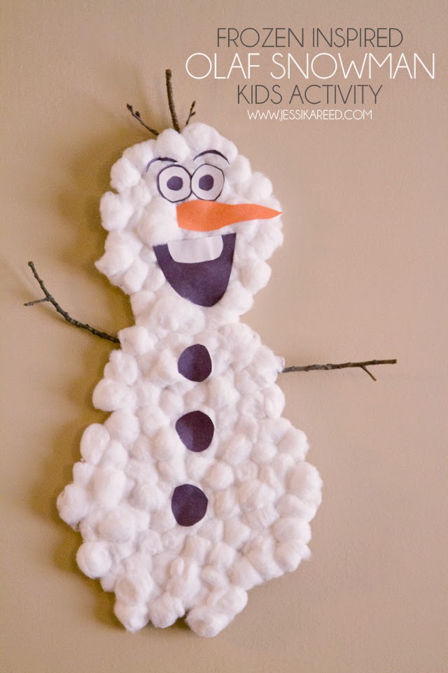 Cotton Ball Snowman Craft - Easy Crafts For Kids